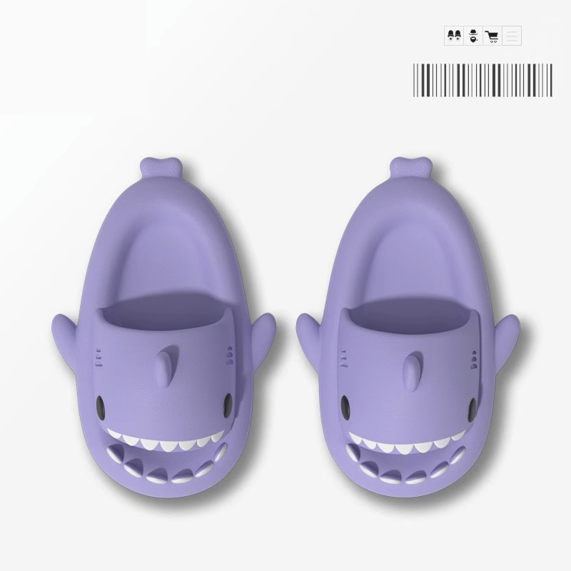 thick-soled shark couple slippers women's slip-on slippers men's indoor and outdoor funny home cute cartoon sandals fashion undefined