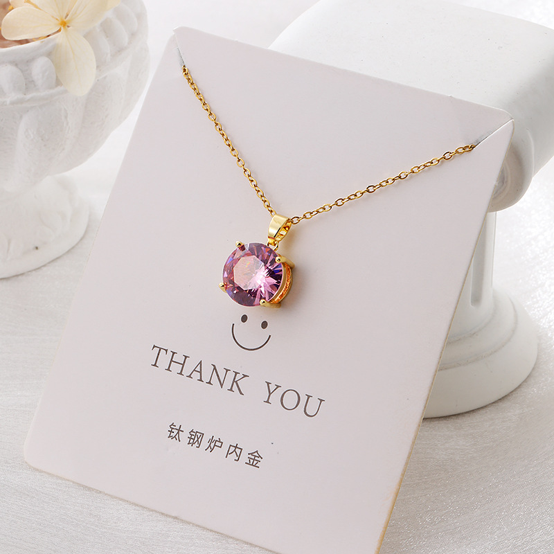 all-match light luxury titanium steel necklace for women special-interest design non-fading pendant high-grade new wear simple clavicle chain Specification drawing
