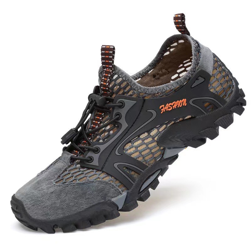 new outdoor wading shoes summer men's sandals korean fashion hiking shoes breathable mesh surface temu delivery Specification drawing
