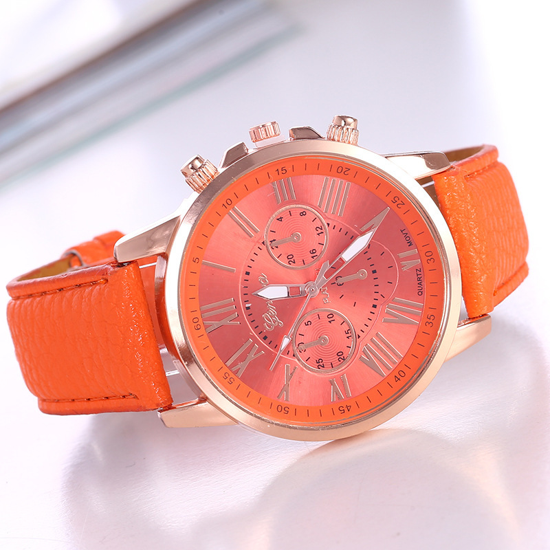 foreign trade fashion watch belt women's watch women's multi-color belt style rose gold quartz watch cross-border wholesale watch Application Scenario