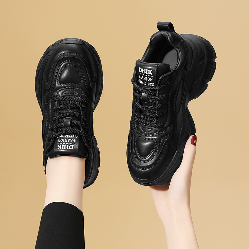 wholesale supply sports shoes women's shoes spring and autumn 2025 new single layer shoes platform height increasing insole women's casual daddy shoes undefined