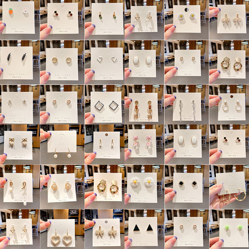 special-interest design night market stall ear studs supply ins style korean fashion earrings hot earrings yiwu wholesale full figure