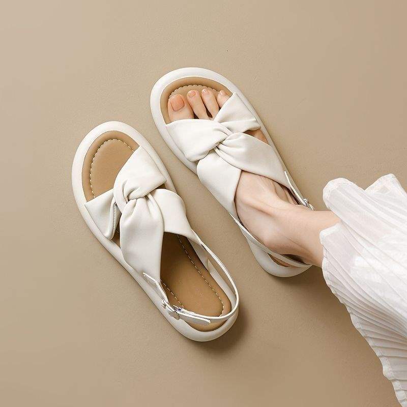 super soft flat sandals women's non-slip 2025 summer new fairy fashion outdoor all-matching soft bottom strap sandals details Picture