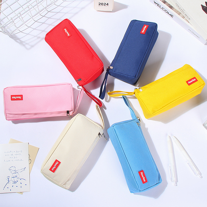 primary school student large capacity pencil case stain-resistant simple stationery box good-looking pencil box stationery pencil case pencil case custom logo Application Scenario