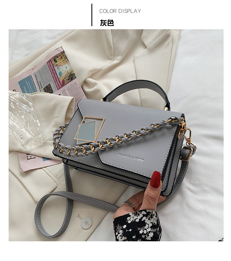 cross-border foreign trade women's bag 2025 new chain shoulder messenger bag fashion all-match portable small square bag bags wholesale Specification drawing