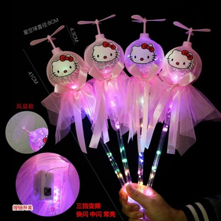 children's bounce ball glow stick star sky ball magical wand fairy glow stick night market stall toy small gift with light Item Picture