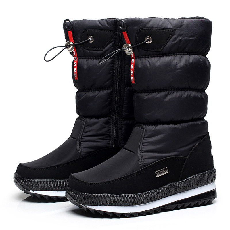 winter northeast snow boots women's high-top cotton boots winter thickened waterproof non-slip plus velvet large size foreign trade cotton shoes thickened undefined