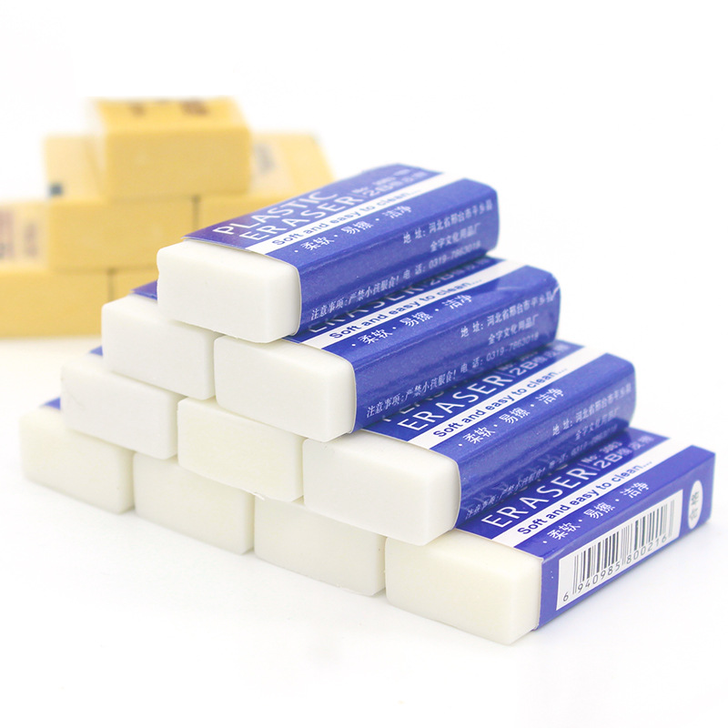 wholesale eraser white 2b exam eraser art painting eraser student writing office stationery eraser full figure