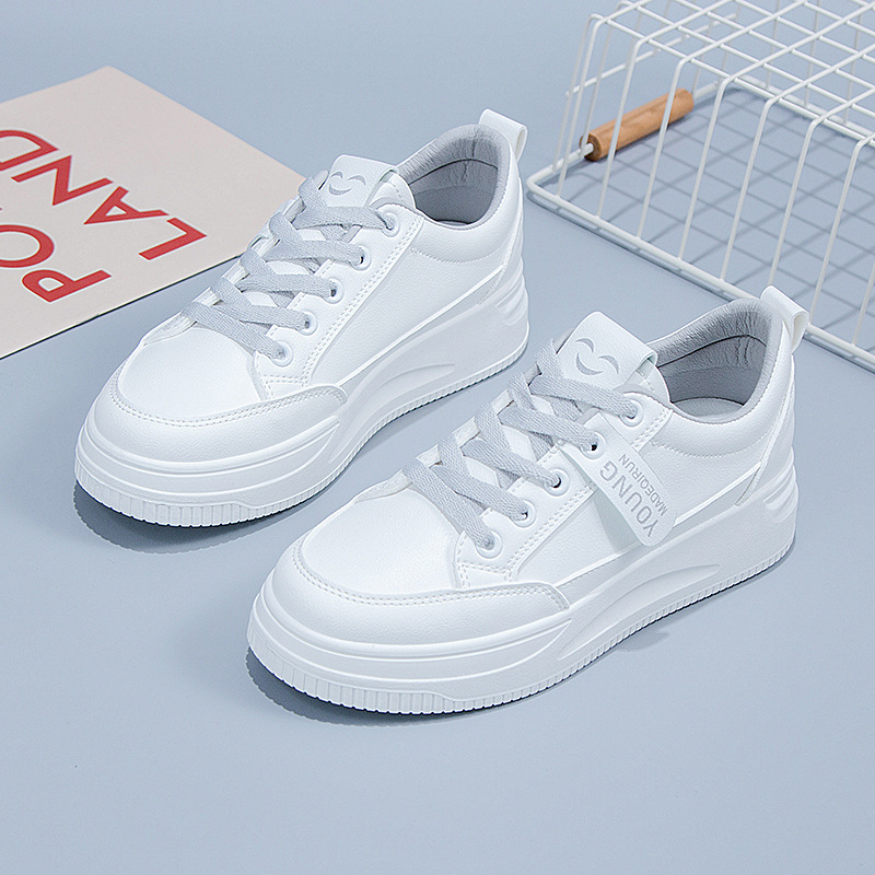 white shoes for women 2025 women's new shoes for spring summer students all-match flat spring and autumn best-selling sports korean style board shoes undefined
