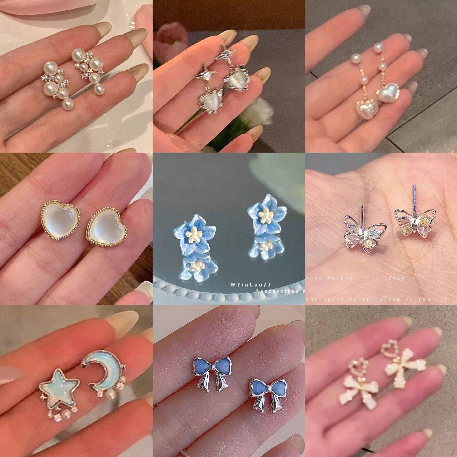 925 pin ins style pearl stud earrings women's all-match earrings high sense graceful earrings stall night market hot wholesale Application Scenario