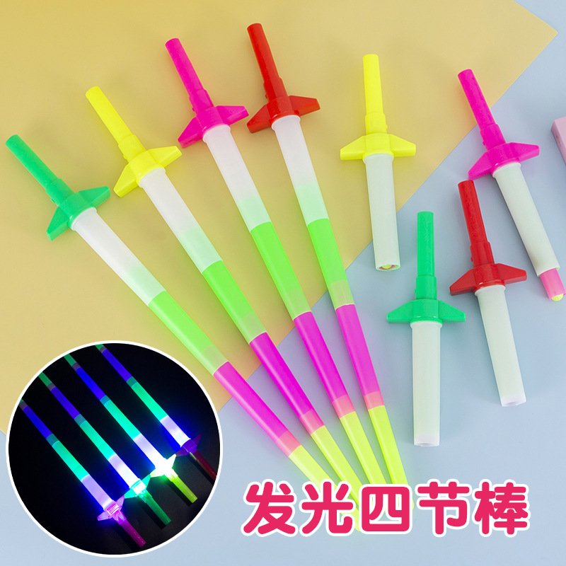 large concert light stick props children's toys four sections glow stick telescopic rod glow stick wholesale discount full figure