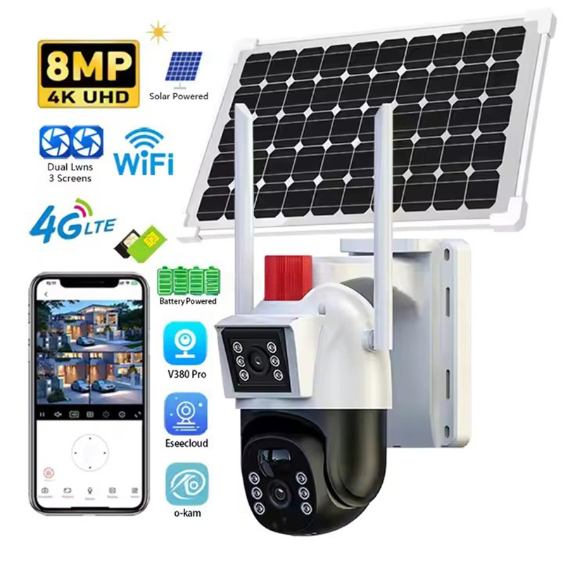 AIBUCUO Hublot T11 6MP Wireless WiFi home Video surveillance iCSee Outdoor WiFi Security camera Solar cell Specification image
