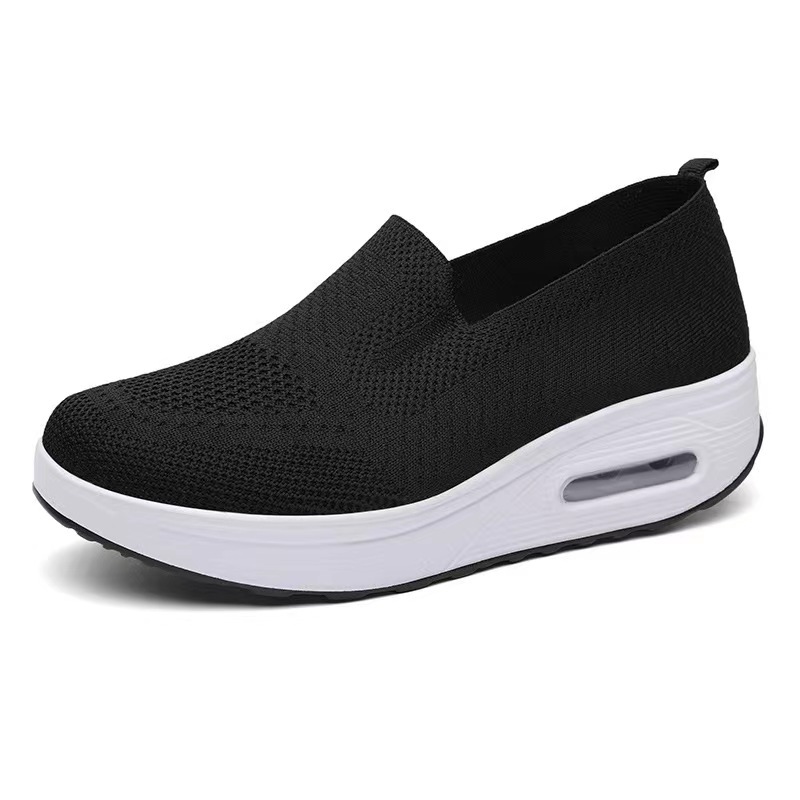 women's sneakers cross-border foreign trade 2025 new platform air cushion casual shoes mesh slip-on increased walking shoes women undefined