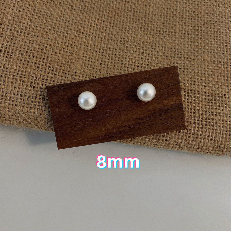 fever same style vintage pearl 925 silver stud earrings female korean online influencer earrings advanced details Picture