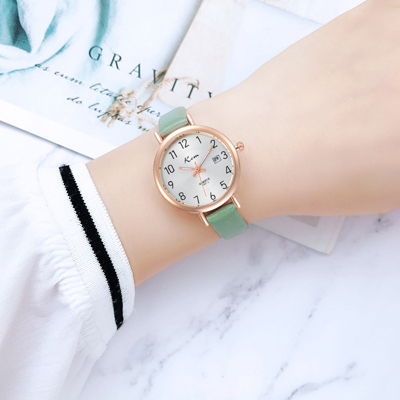 card puzzle student examination watch women's high school korean style fashion ins style digital junior high school student children waterproof watch details Picture