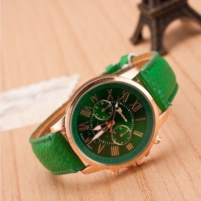 foreign trade fashion watch belt women's watch women's multi-color belt style rose gold quartz watch cross-border wholesale watch Item Picture