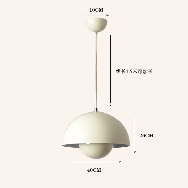 danish designer bud chandelier macaron three heads dining-room lamp nordic modern minimalist bedroom bedside small droplight Item Picture