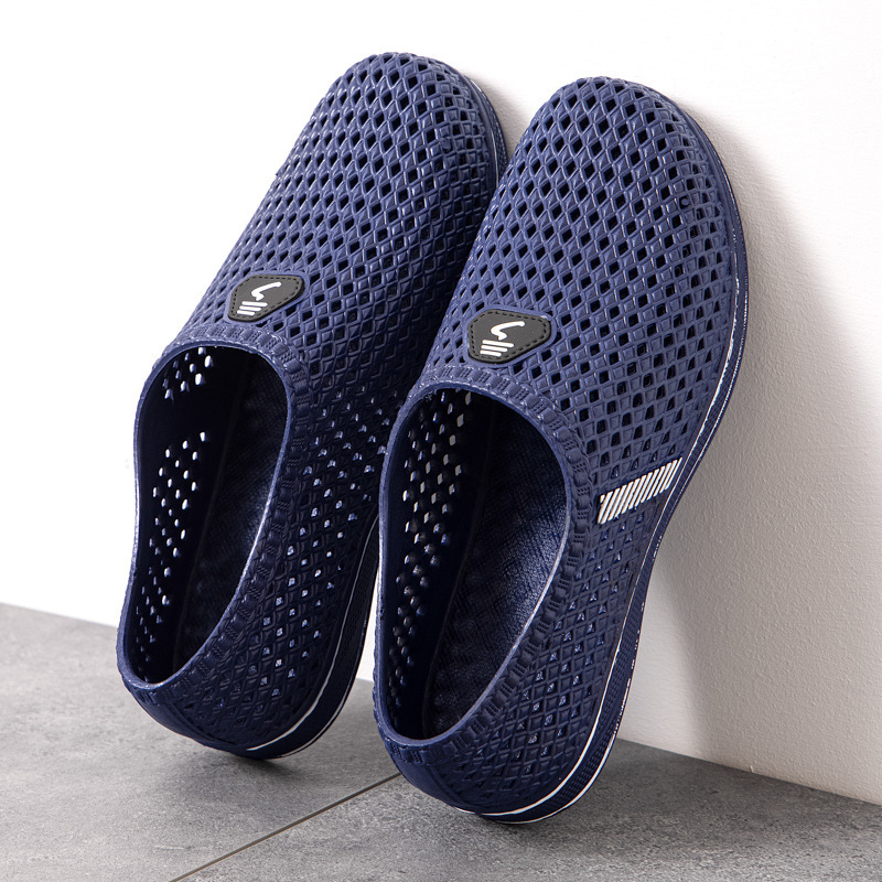 hole shoes korean style sandals men's platform non-slip travel drifting breathable casual men's beach shoes lazy shoes wholesale full figure