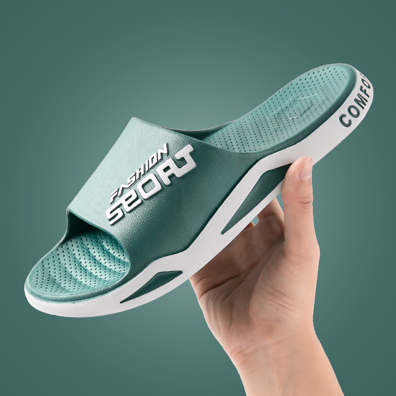 slip-on slippers men's indoor home non-slip home men's bath soft bottom outdoor slippers breathable deodorant undefined