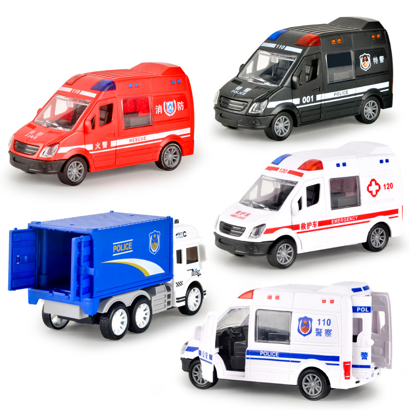 tiktok delivery children's toys boys' educational inertia toy car engineering car model night market stall toys wholesale Item Picture