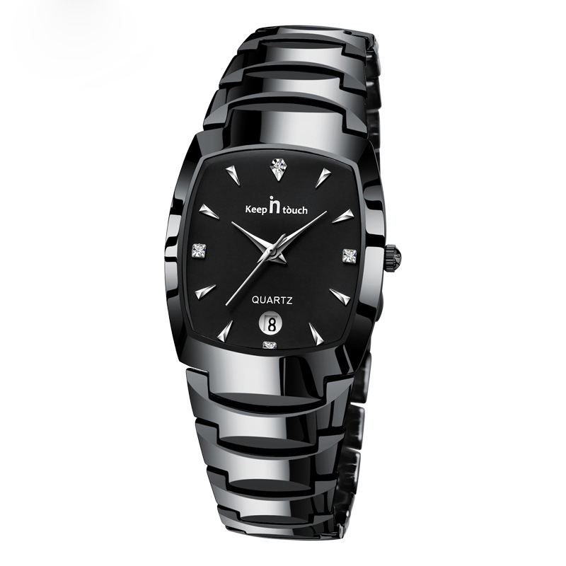 cross-border hot selling square tungsten steel color couple watch fashion student women's watch men's watch waterproof bowl watch wholesale Application Scenario
