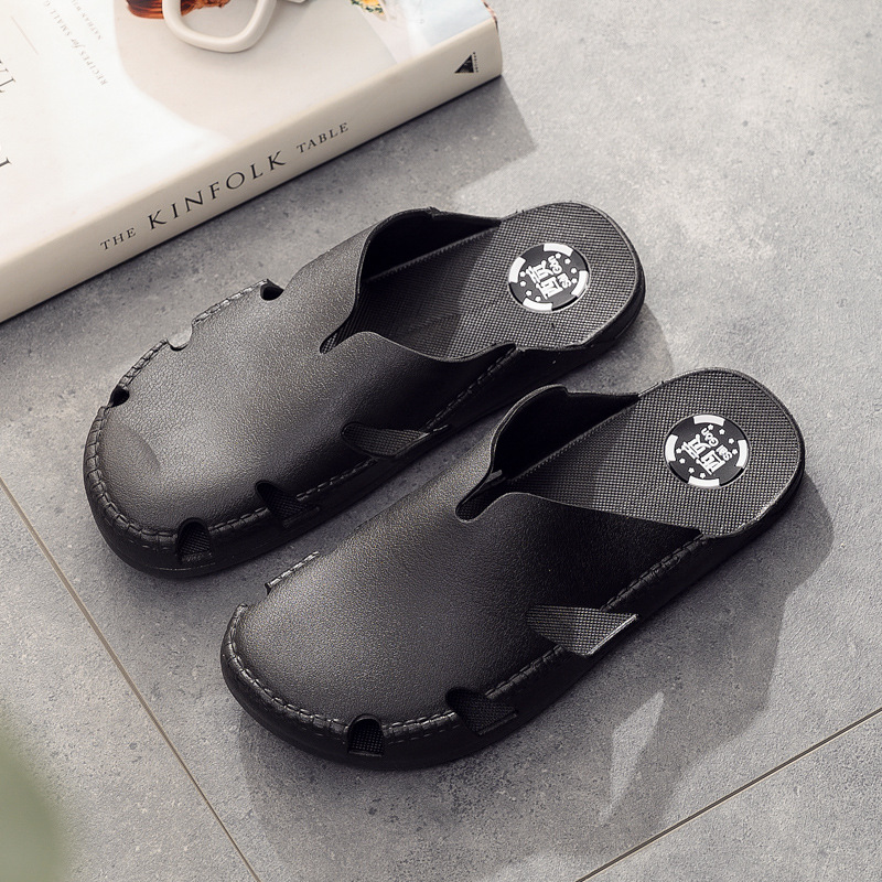 super soft vietnam latex closed-toe slippers saigon non-wear rubber women's shoes soft bottom casual non-stinky foot sandals men undefined