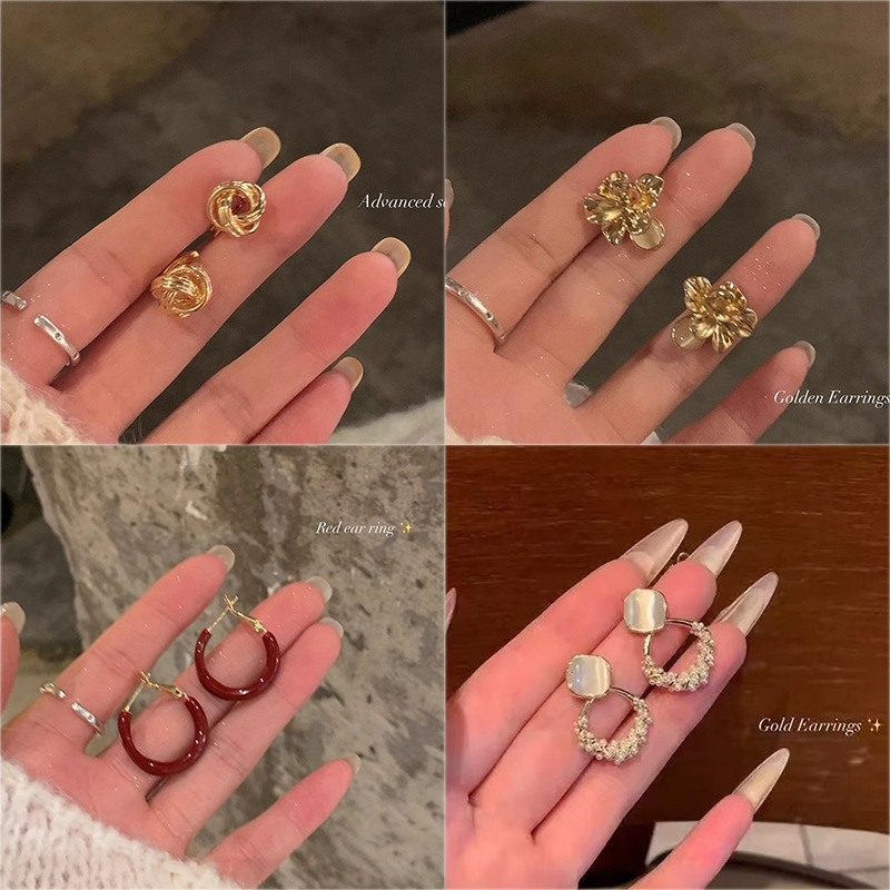 sterling silver needle delicate super shining zircon earrings for women light luxury temperament high-grade earrings popular internet influencer all-match earrings Specification drawing