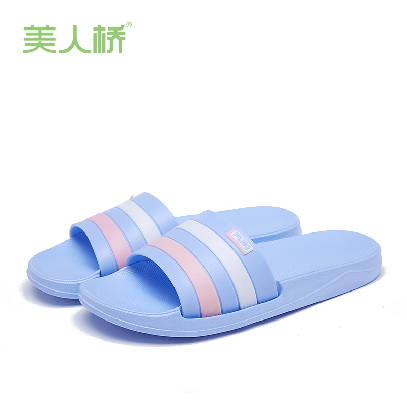 beauty bridge summer couple slippers home bathroom slippers men's non-slip slippers casual striped female slippers 818-2 undefined