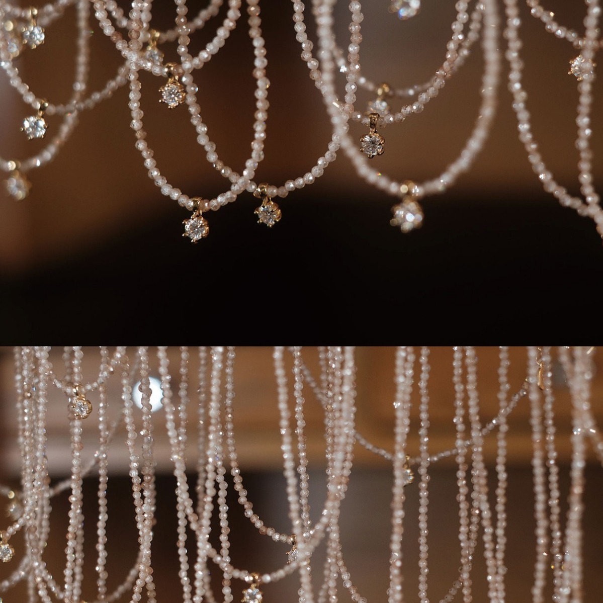 sanswood phantom of the opera light luxury exquisite champagne crystal zircon moissanite sterling silver necklace for women Application Scenario
