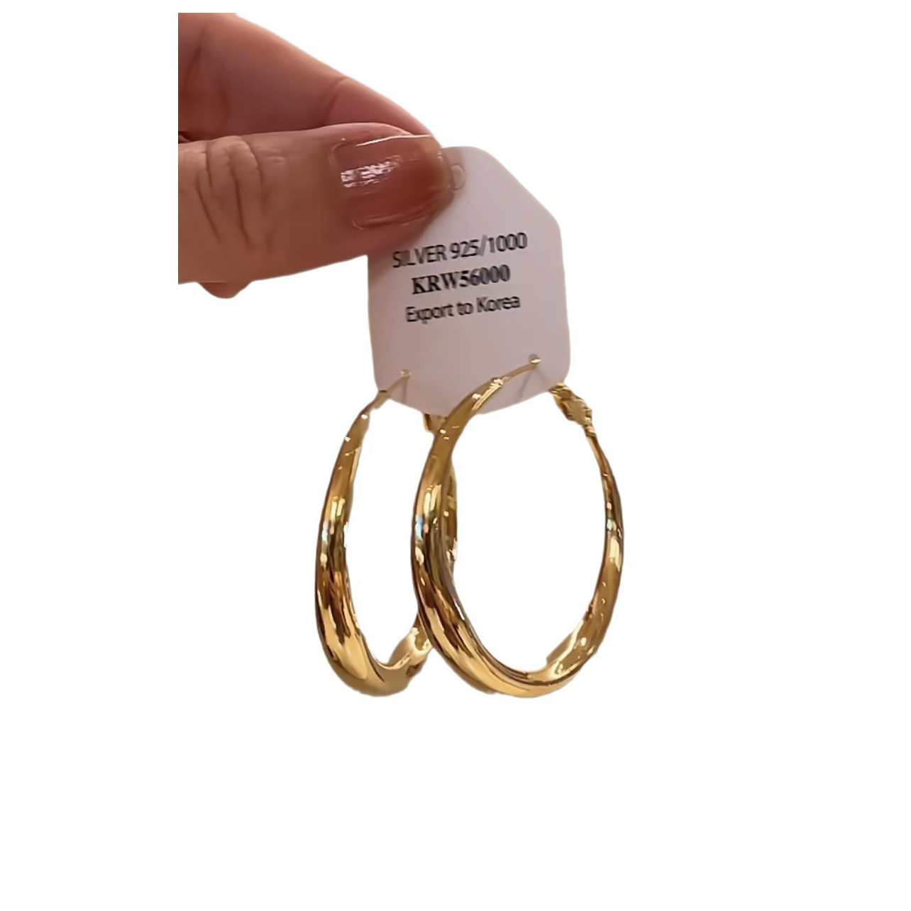 gold circle earrings female 2024 new popular ear clip light luxury high sense simple bracelet earrings autumn and winter hoop earrings Item Picture