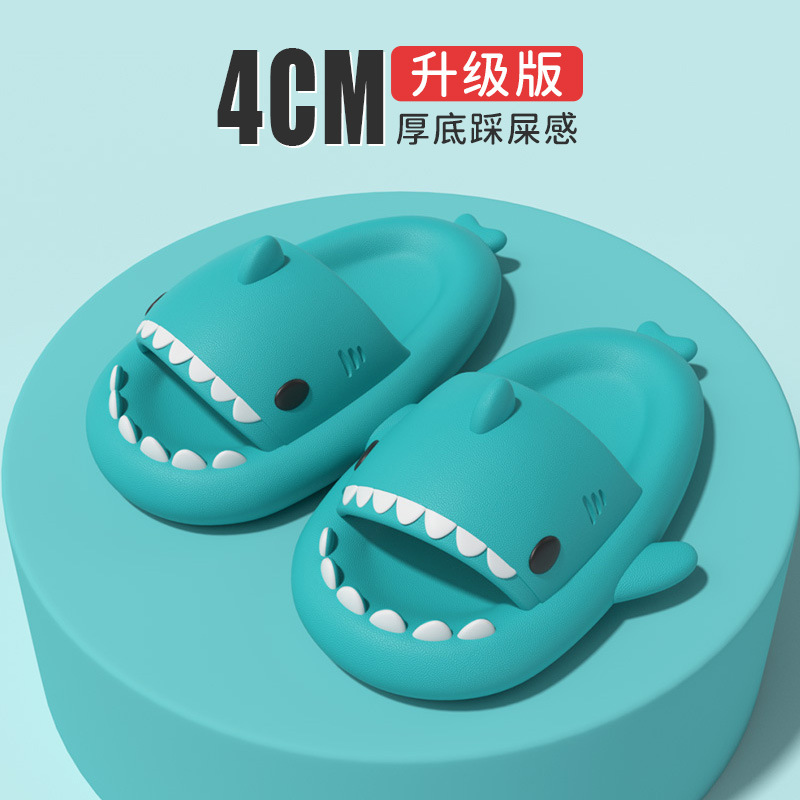 thick-soled shark couple slippers women's slip-on slippers men's indoor and outdoor funny home cute cartoon sandals fashion undefined