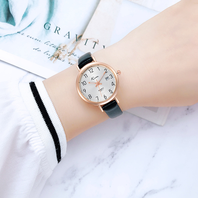 card puzzle student examination watch women's high school korean style fashion ins style digital junior high school student children waterproof watch Specification drawing