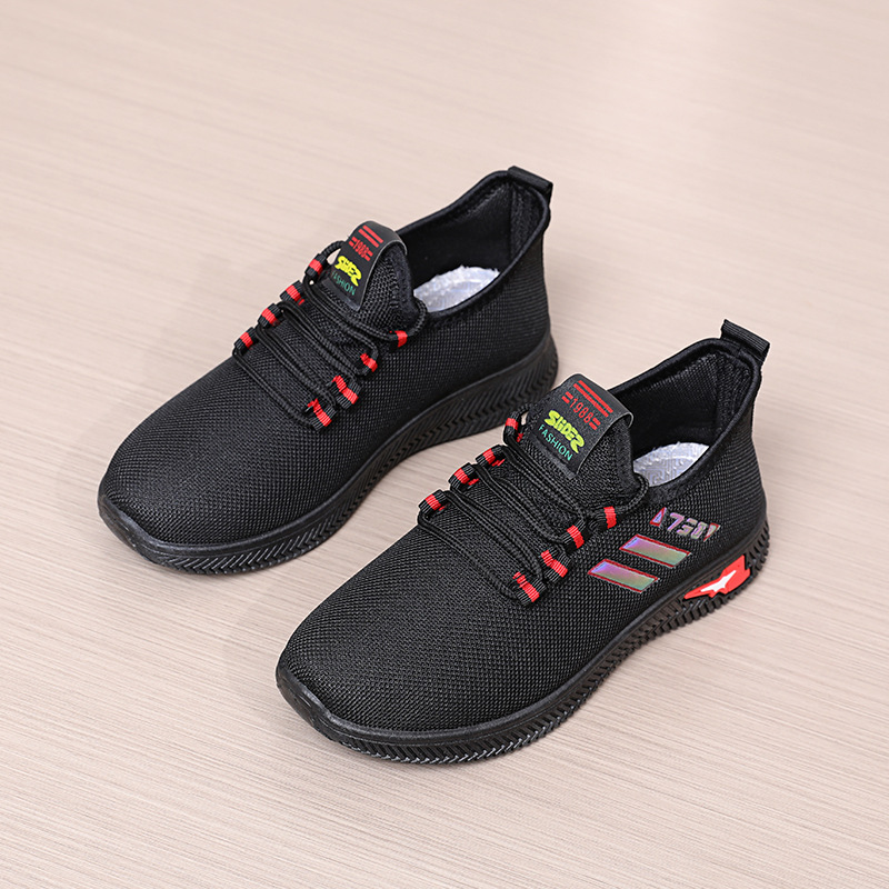 black shoes fall new women's clothes 2025 casual sneakers casual all-matching breathable mom shoes women's shoes wholesale undefined