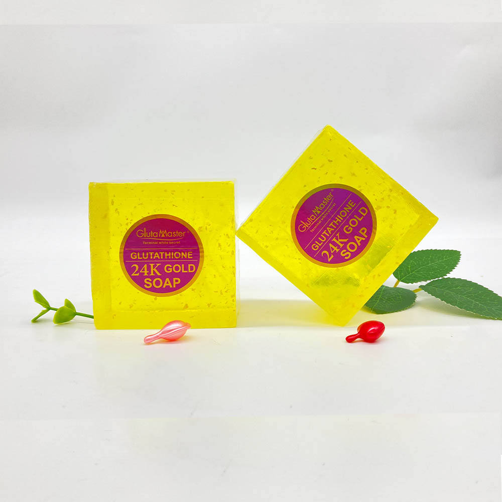 24K Gold Foil Whitening Soap Face Care 24K Gold Soap Specification image