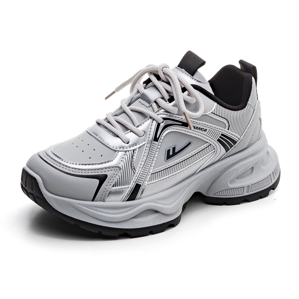 warrior wxy(s)-3840c (leather) platform dad shoes female 2025 new casual couple sneakers (magic) full figure
