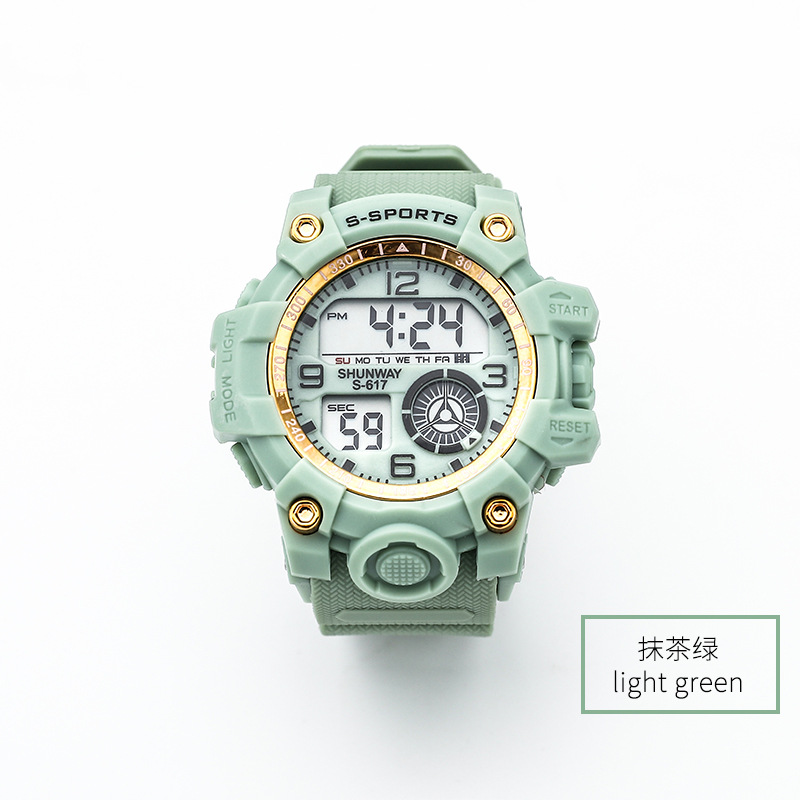 new ins internet celebrity candy color waterproof electronic watch multi-function luminous electronic watch fashion trend student full figure