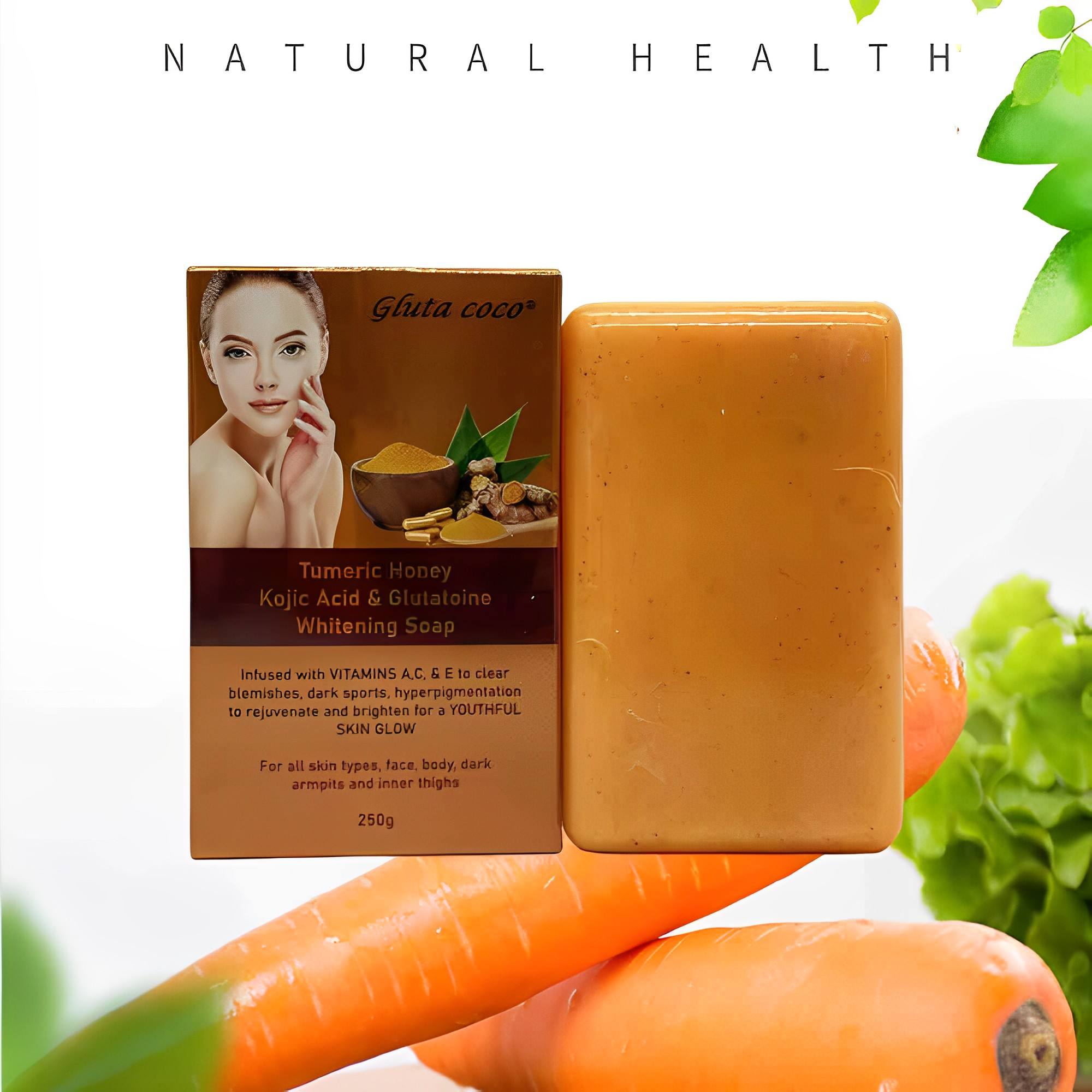 Gluta Tumeric Honey Kojic Acid & Glutatoine Whitening Soap details Picture