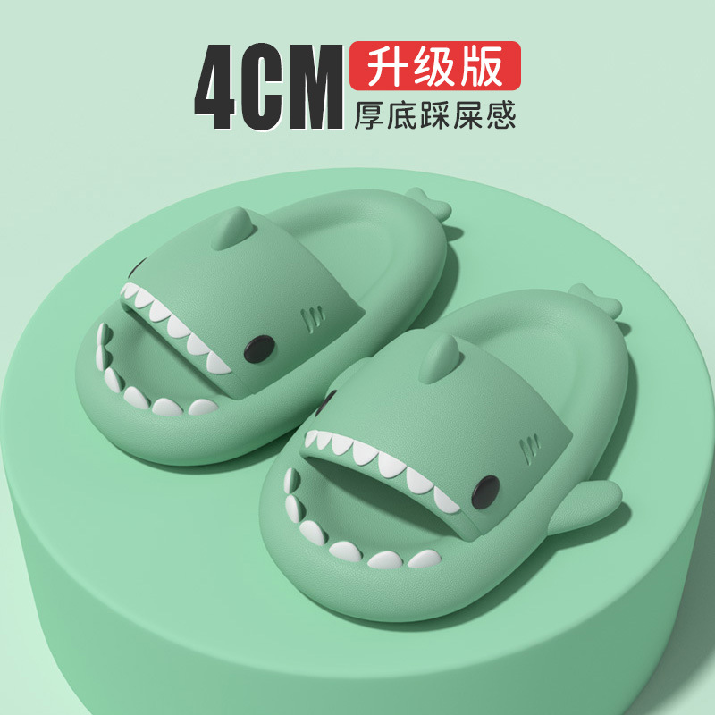 thick-soled shark couple slippers women's slip-on slippers men's indoor and outdoor funny home cute cartoon sandals fashion undefined