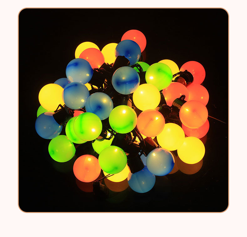outdoor camping ambience light large ball solar-powered string lights led string lamp colored lights canopy night market stall decorative lights full figure