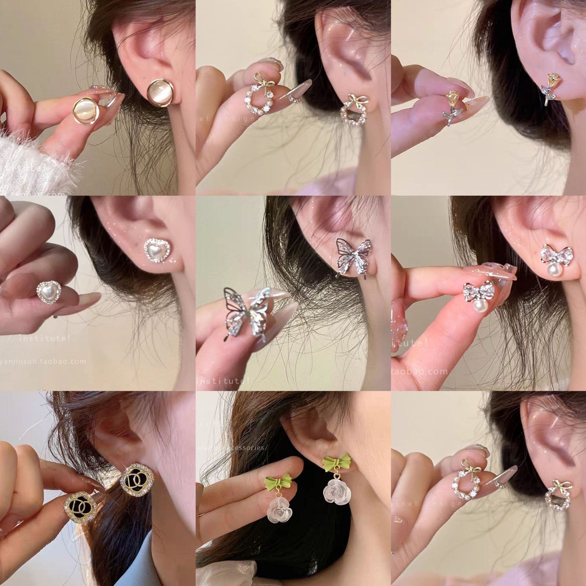 925 pin ins style pearl stud earrings women's all-match earrings high sense graceful earrings stall night market hot wholesale details Picture