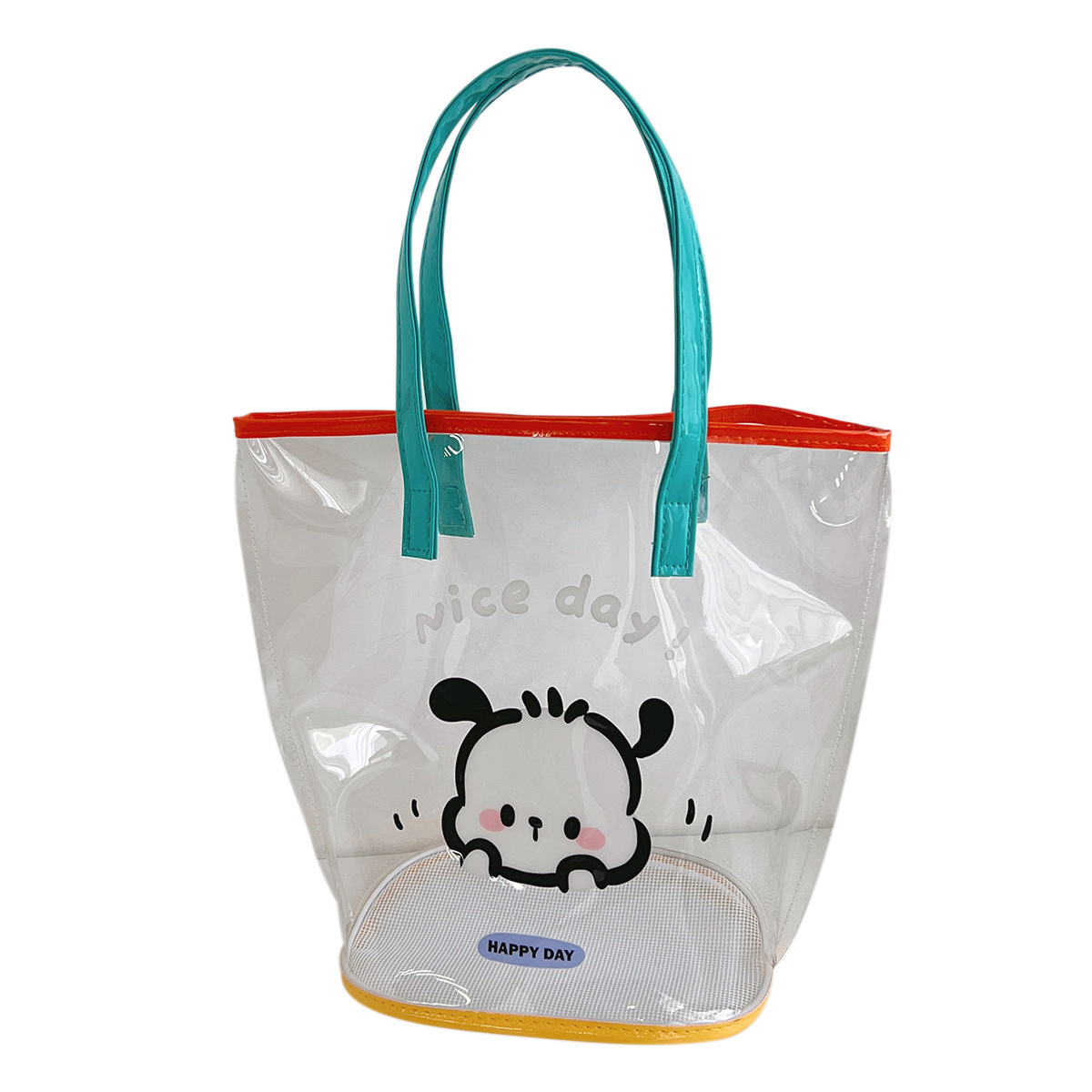 tengyi youpin cute cartoon transparent jelly pack waterproof tote bag beach bag student outing mummy bag Item Picture