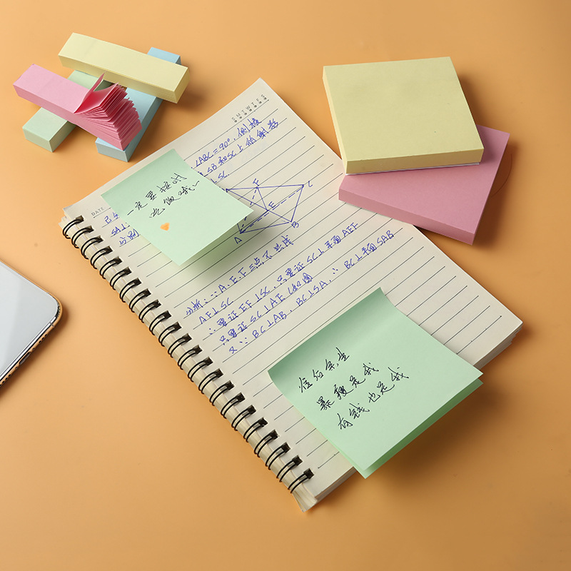 color sticky note student creativity tearable index stickers note paper office supplies love notes notepad wholesale Application Scenario