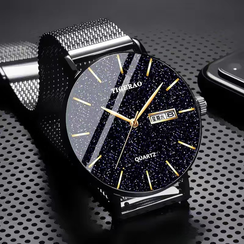 tiktok watch men's waterproof double calendar trendy starry sky non-mechanical watch quartz watch luminous new wholesale cross-border Application Scenario