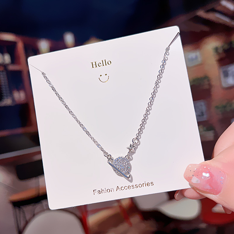 japanese and korean light luxury design sense silver titanium steel necklace female ins fashion minority all-match online influencer clavicle chain advanced necklace Specification drawing