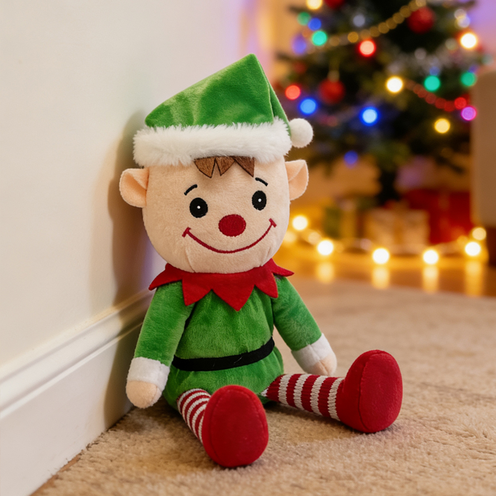 Cross-border new product: Long-legged Christmas elves that can sing, shake and talk, funny Christmas atmosphere toys, plush electric toys Specification image