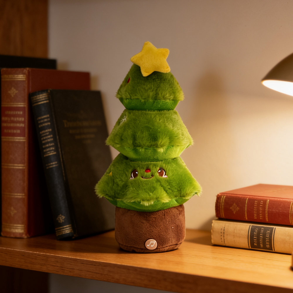 The new cross-border Christmas tree can sing, shake and talk, creating a funny Christmas atmosphere. It's a plush electric toy Specification image