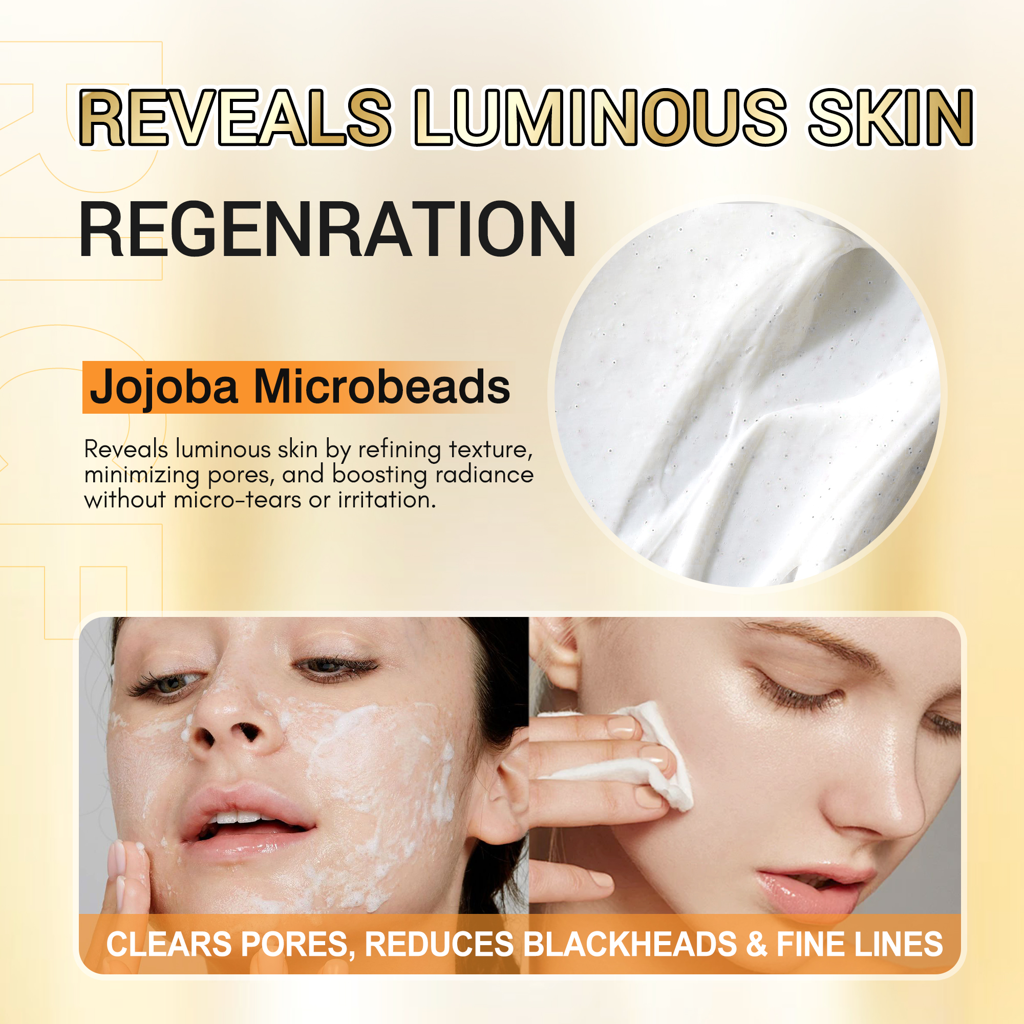 BOB Pure Rice Essence Exfoliating Cream details Picture