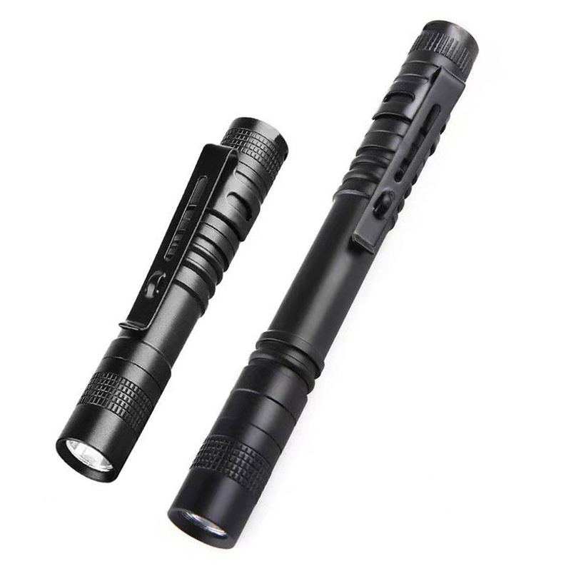 X316, X317 aluminum alloy pen holder flashlight, No. 7 AAA dry battery white and purple light identification mini led flashlight Specification image