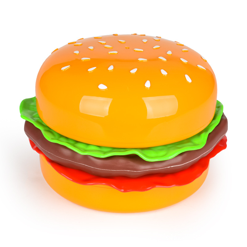创意汉堡造型大容量收纳盒 儿童玩具整理箱 可爱便携储物盒详情2