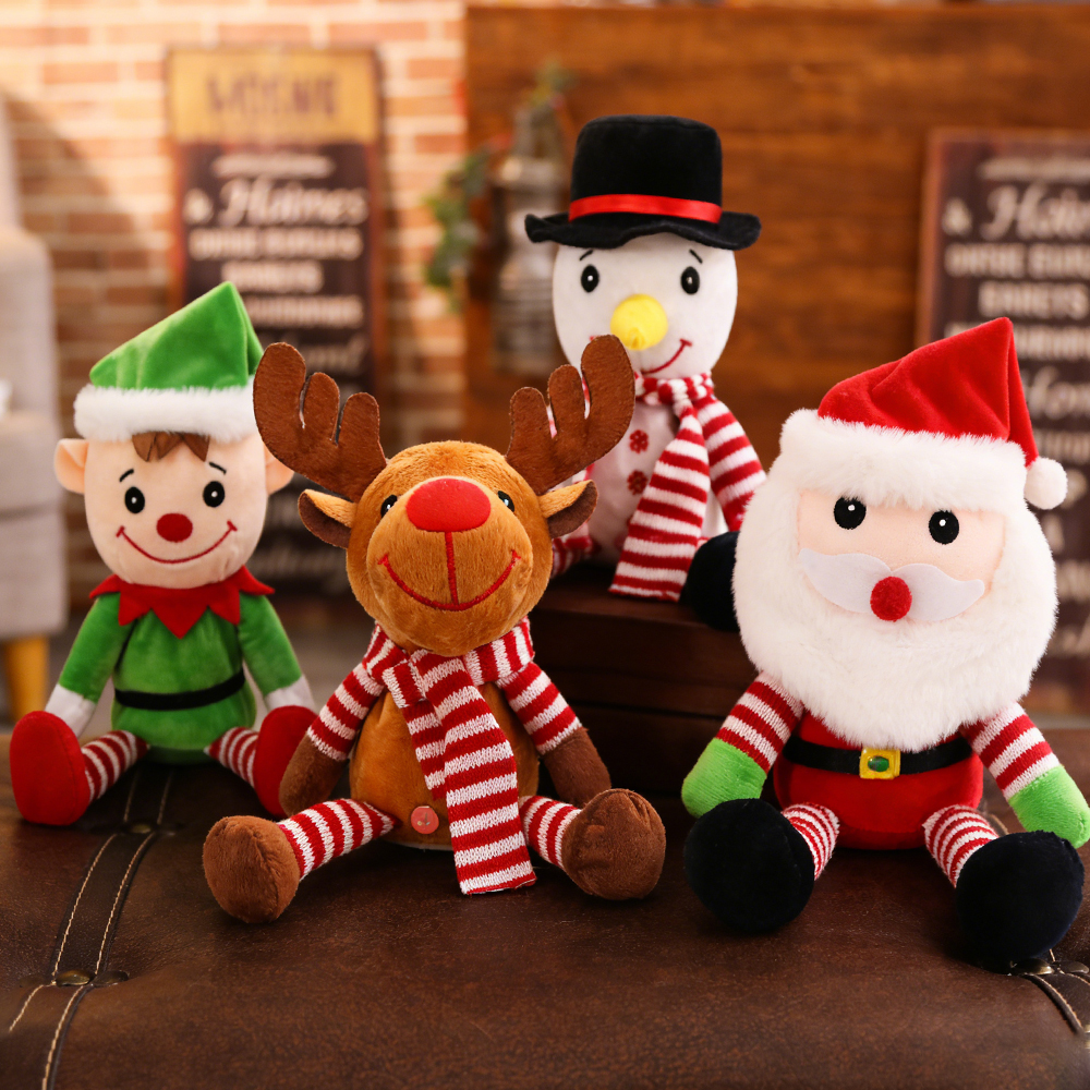 Cross-border wholesale new products: long-legged Santa Claus, elf snowman, elk, singing, shaking, learning to speak, funny Christmas atmosphere toys, plush electric toys Application Scenario